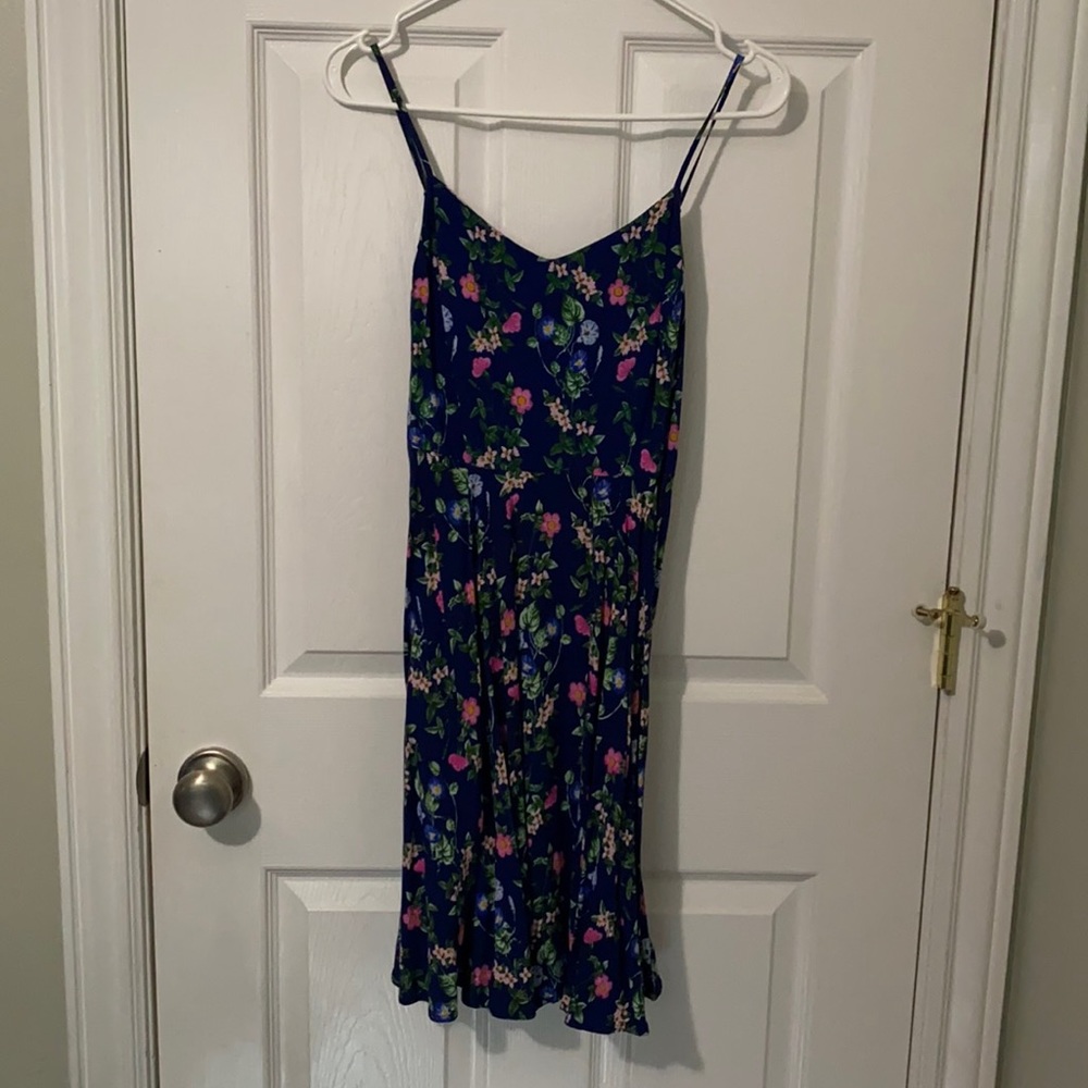 Blue floral summer dress